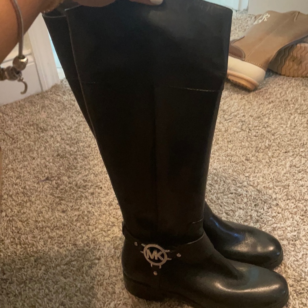 Black Michael kors tall boots size 6